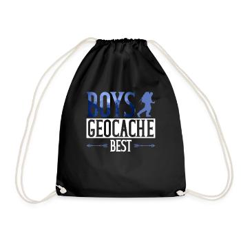 Garçons Geocache Best - Geocaching Geocacher - Sac de sport léger - noir - Devant