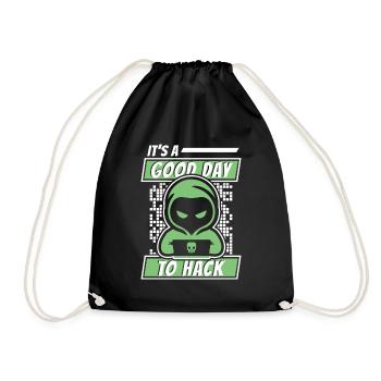 C’est une bonne journée pour pirater l’ingénierie sociale - Sac de sport léger - noir - Devant