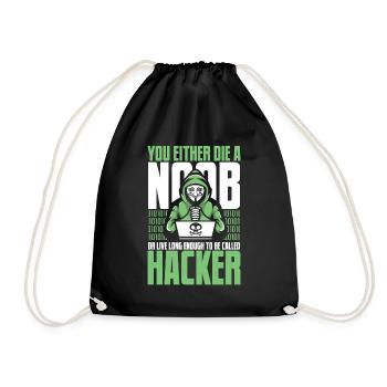 Live Long Enough To Be Called Hacker Sniffer - Drawstring Bag - black - Front