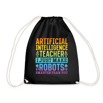 Ai Artificial Intelligence Teacher - Turnbeutel - Schwarz - Vorne