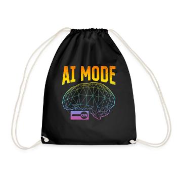 AI Mode On - Machine Learning Artificial Intellige - Drawstring Bag - black - Front