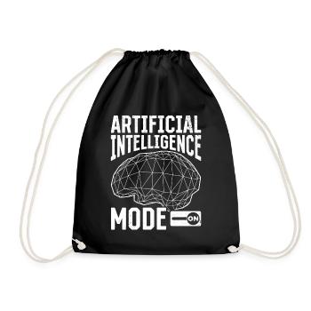 Artificial Intelligence Mode On - Drawstring Bag - black - Front