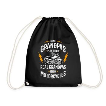 Certains grands-pères jouent au bingo Real Grandpas Ride Moto - Sac de sport léger - noir - Devant