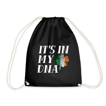 Le jour de la Saint-Patrick C’est dans mon ADN Drapeau irlandais Trèfle - Sac de sport léger - noir - Devant