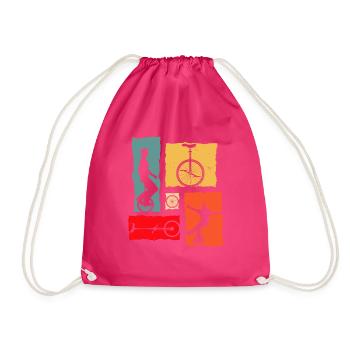 Rétro monocycle - Sac de sport léger - fuchsia - Devant