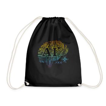 Machine Learning Ai Artificial Intelligence - Drawstring Bag - black - Front