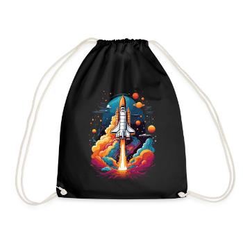 Astronaute de la navette spatiale Rocket Space Adventure - Sac de sport léger - noir - Devant