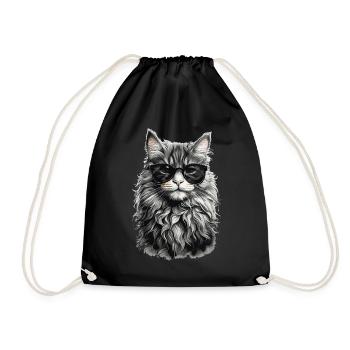 Chat de forêt norvégien Chat frais et animal de compagnie - Sac de sport léger - noir - Devant