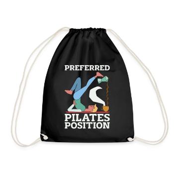 Pilates Preferred Pilates Position Meditation - Drawstring Bag - black - Front