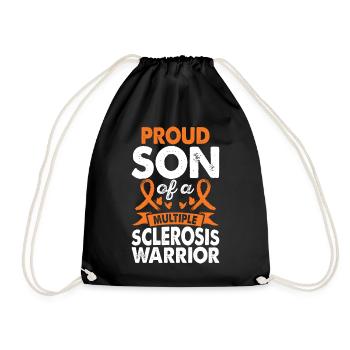 Son Multiple Sclerosis Warrior Awareness Month - Drawstring Bag - black - Front