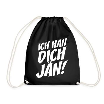 Ich Han Dich Jän Kölsch Kölle Kölner Karneval Köln - Turnbeutel - Schwarz - Vorne