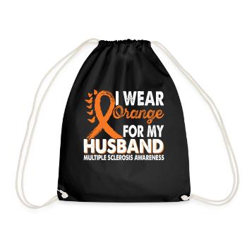 Wear orange for Enlightenment Month - Drawstring Bag - black - Front