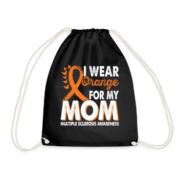 Wear orange for Month of Consciousness - Drawstring Bag - black - Front