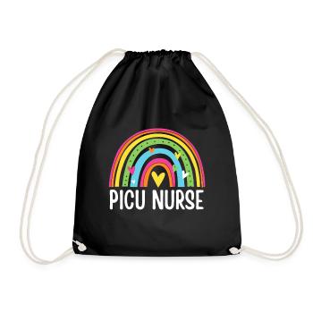 Infirmière à l’USIP Soins infirmiers arc-en-ciel Pédiatrique intensif - Sac de sport léger - noir - Devant
