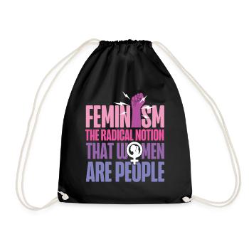 Feminist Feminism The Radical - Drawstring Bag - black - Front
