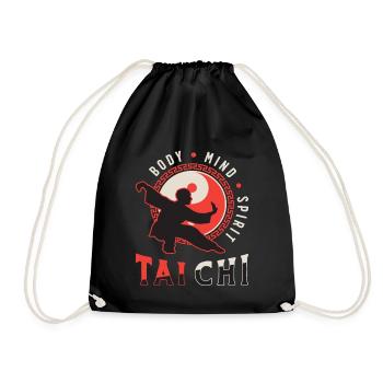 Tai Chi Corps Tai Chi Méditation Qigong - Sac de sport léger - noir - Devant