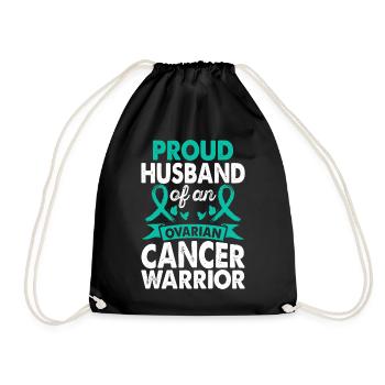 Ovarian Cancer Warrior's Husband - Drawstring Bag - black - Front