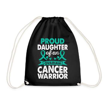 Daughter of Warrior Awareness Month for - Drawstring Bag - black - Front