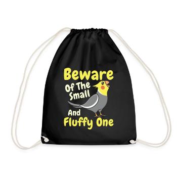 Méfiez-vous du Fluffy One - Cockatiel - Sac de sport léger - noir - Devant