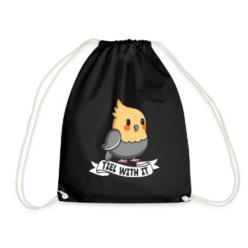 Tiel avec ça - Cockatiel Bird Lovers - Sac de sport léger - noir - Devant