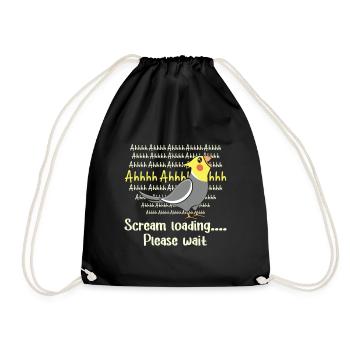 I'm kind of a big Tiel - cockatiel - Drawstring Bag - black - Front