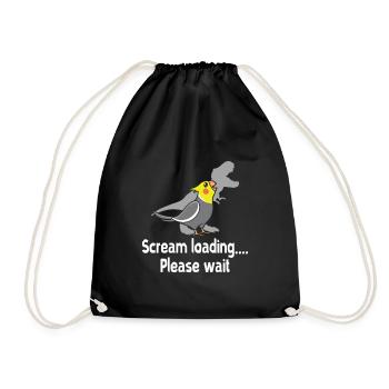 I'm kind of a big Tiel - cockatiel - Drawstring Bag - black - Front