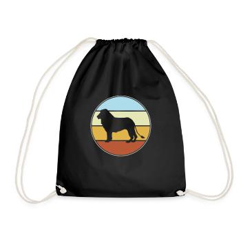 Lion rétro - Sac de sport léger - noir - Devant