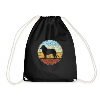 Lion rétro - Sac de sport léger - noir - Devant