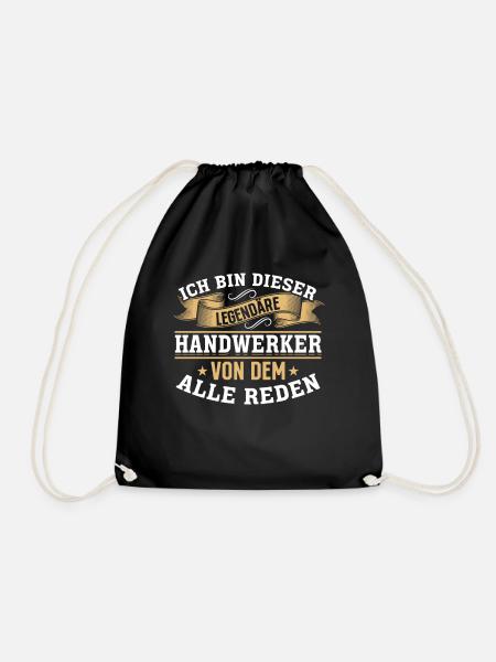 Ich bin dieser legendäre Handwerker - Turnbeutel - Schwarz