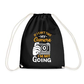 Funny Photographer Quote Camera Photography - Drawstring Bag - black - Front