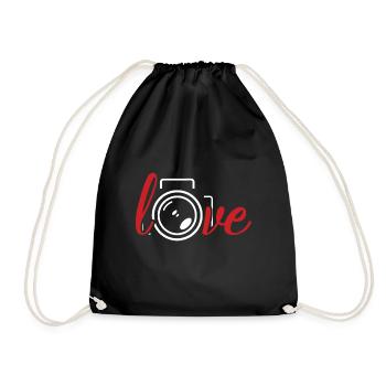 Photographie, Cadeau de photographe d’amour - Sac de sport léger - noir - Devant
