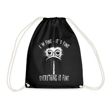 C’est bien je vais bien drôle cadeau d’oie d’oiseau - Sac de sport léger - noir - Devant