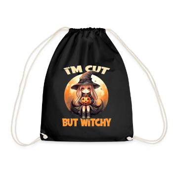 I'm Cute But Witchy für einen Halloween Liebhaber - Turnbeutel - Schwarz - Vorne