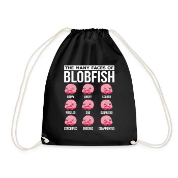 Viele Gesichter Des Blobfish-besitzers Blobfishes - Turnbeutel - Schwarz - Vorne