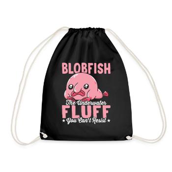 Blobfish-besitzer Unterwasserfluff - Turnbeutel - Schwarz - Vorne