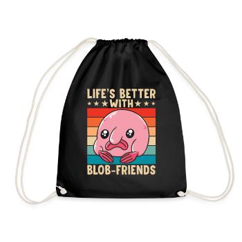 La vie est meilleure avec les propriétaires de Blobfish - Sac de sport léger - noir - Devant