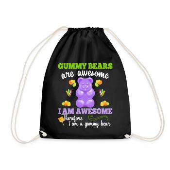 Jelly Gummies T-shirt Soft Sugar Candy Fruity - Sac de sport léger - noir - Devant
