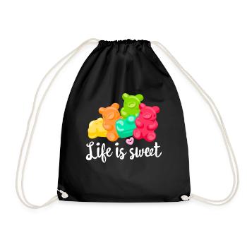 Jelly Gummies T-shirt Soft Sugar Candy Fruity - Sac de sport léger - noir - Devant