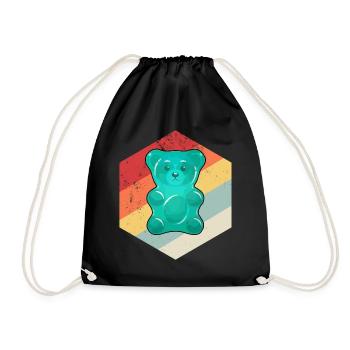 Jelly Gummies T-shirt Soft Sugar Candy Fruity - Sac de sport léger - noir - Devant