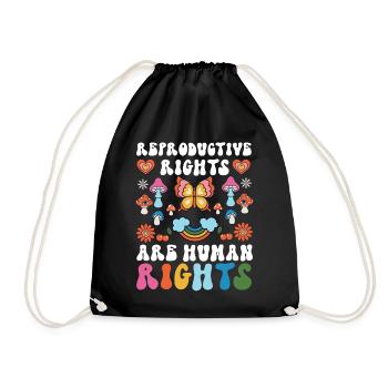 Feminist Reproductive Rights Are - Drawstring Bag - black - Front