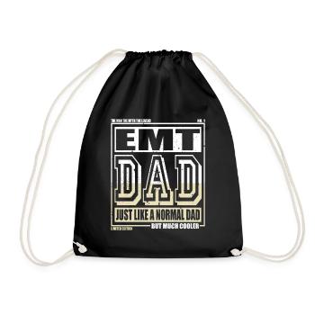 Emt Papa Gift - Drawstring Bag - black - Front