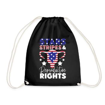 Étoiles féministes du drapeau américain - Sac de sport léger - noir - Devant