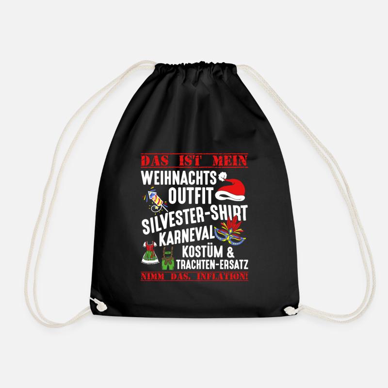 Das Ist Mein Weihnachts Silvester Karneval Kostüm - Turnbeutel - Schwarz