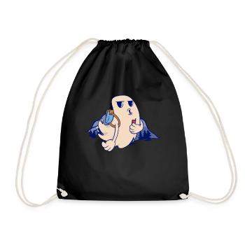 Ghost Geocaching - Geocaching Geocacher - Drawstring Bag - black - Front