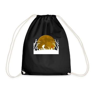 Géocacheur dans un cimetière - Geocaching - Sac de sport léger - noir - Devant