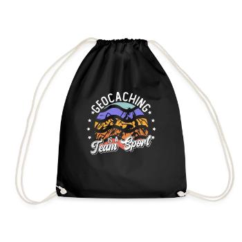 Le géocaching est un sport d’équipe - Geocaching - Sac de sport léger - noir - Devant