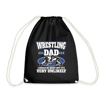 Cadeaux pour les hommes Lutte libre Papa - Sac de sport léger - noir - Devant