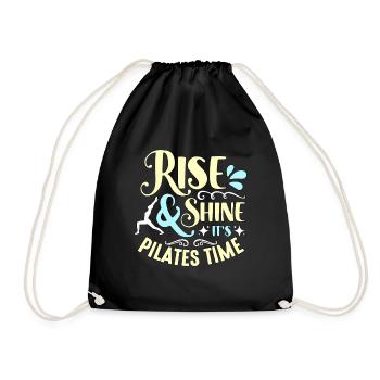 Pilates Rise And Shine It's Pilates Time Reformer - Turnbeutel - Schwarz - Vorne