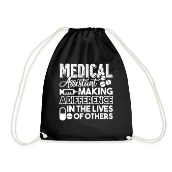 Medical Assistant Making A Difference - Drawstring Bag - black - Front