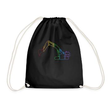 Pelle LGBT Rainbow Crawler Excavateur - Sac de sport léger - noir - Devant